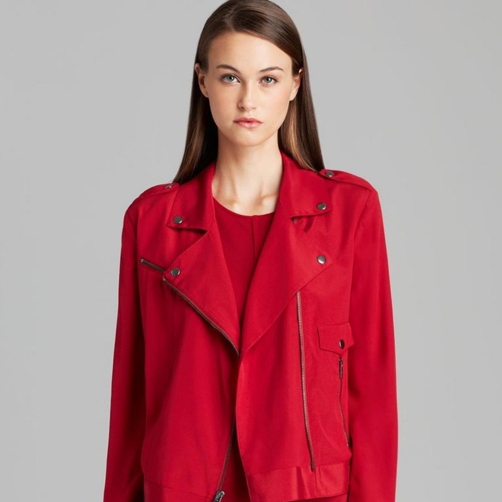 DKNY silk Moto jacket